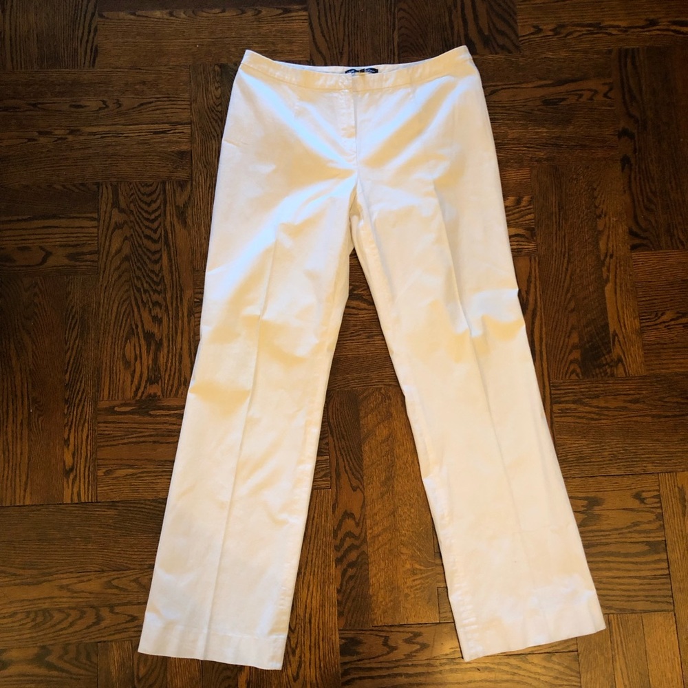 Les Copains White Trousers. Size 50 IT - 14.